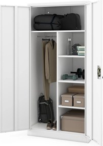 DAWID D600 fehér zárható takarítószekrény 900 x 1850 x 600 mm