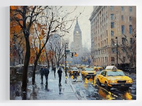 Vászonkép Canvas Város Utca Manhattan New York Taxi 80x60