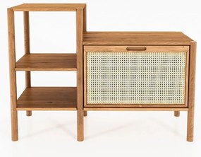 Natúr színű tölgyfa könyvespolc 115x86 cm Pola – The Beds