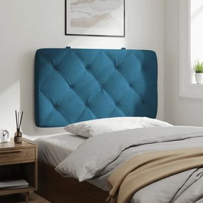 kék bársony fejtámla párna 90 cm