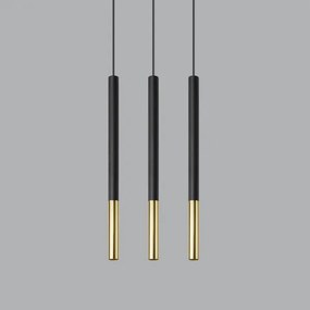 Csillár zsinóron MOSAIC 3xG9/12W/230V fekete/arany