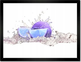 Poszter keretben 40x30 Kék lime