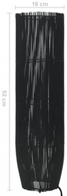vidaXL fekete fűzfa állólámpa 52 cm E27