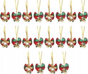 Karácsonyfadísz masni Karácsonyi dekoráció piros 20db-os szett