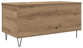 Dohányzóasztal kézműves tölgy 90 x 44.5 x 45 cm Faanyag