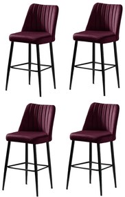 Vento Claret Red bárszék szett, 4 db, 4 db
