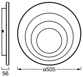 Osram - LED mennyezeti lámpa ORBIS SPIRAL LED/42W/230V, átm. 50,5 cm