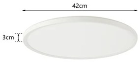 Brilagi - LED Fürdőszobai lámpa ULTRA SLIM LED/24W/230V átm. 42 cm fehér IP54