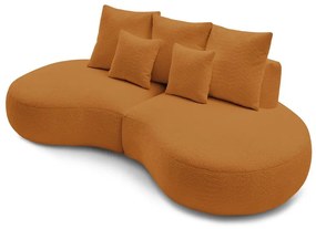 Mustársárga buklé szövet kanapé 260 cm Saint-Germain – Bobochic Paris