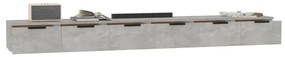 2 db betonszürke szerelt fa faliszekrény 102 x 30 x 20 cm