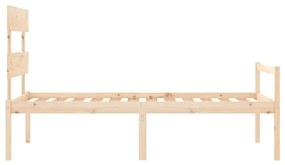 tömör fa ágy időseknek fejtámlával 90x200 cm