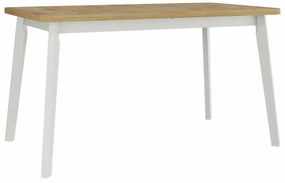 Asztal Victorville 130Artisan tölgy, Fehér, 75x80x140cm, Hosszabbíthatóság, Laminált forgácslap, Fa, Részben összeszerelt