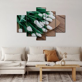 Egy csokor fehér tulipán képe (150x105 cm)