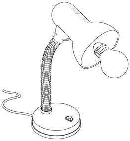 EGLO 9229 - BASIC asztali lámpa 1xE27/40W fehér