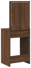 Fésülködőasztal LED világítással Barna tölgy 50x41x135 cm