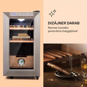Klarstein El Presidente 23, humidor, 23 liter, 45 W, érintős vezérlés, bükkfa, LED
