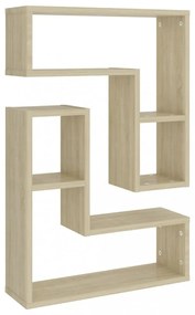 2 db sonoma tölgy színű szerelt fa fali polc 50 x 15 x 50 cm