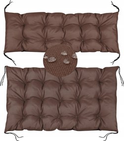 2 Kerti Párna 120x80x40 Pad Raklap Swing Vízálló Barna