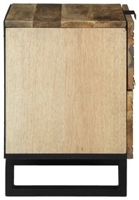 Éjjeli szekrények - 2 db, 40x33.5x46 cm, tömör mangófa és préselt fa