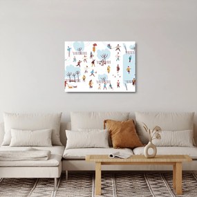 Üveg kép - Boldog telet (70x50 cm)