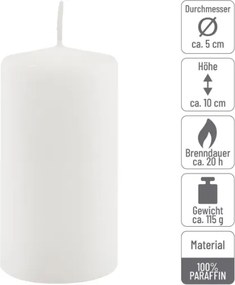 Gyertyakészlet 8 db magasság  10 cm fehér