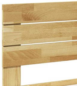 ágykeret fejtámlával matrac nélkül 120x190 cm tömör fa tölgyfa