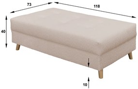 Bézs buklé puff Ariella – Ropez