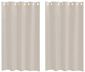 Függönyök függönyökkel 2 pcs Homokszín 140x175cm Poliészter