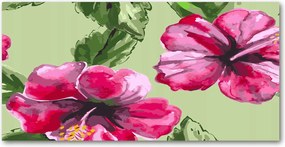 Fotó üvegkép Hawaii virágok 140x70