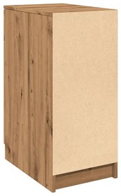 kézműves tölgy színű szerelt fa íróasztalszekrény 33x50x75 cm