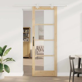 Csúszóajtó Barna 83 x 232 cm Fa és fém