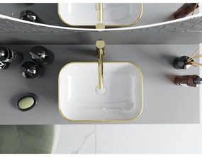 Mexen RITA mosdó, 45x32 cm, fehér / arany margó, 21084505