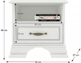 Éjjeliszekrény 1s, DTD laminált, woodline bézs, TIFFY