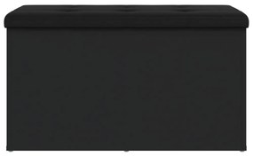 fekete szerelt fa tárolópad 82 x 42 x 45 cm