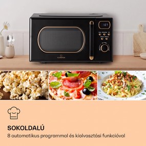 Klarstein Julieta, mikrohullámú sütő grillel, 20 l, 700 / 800 W, Ø 25,5 cm, 8 program