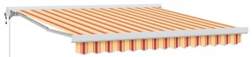 Automatikus Behúzható Napellenző Sárga És Narancs, 350x250 cm