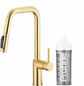 Kfa Duero Pure Style Konyhai Csaptelep Profine Silver S Szűrő, Szálcsiszolt Világos Arany