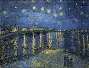 Vincent van Gogh - Festmény reprodukció Starry Night over the Rhone, 1888, (40 x 30 cm)