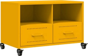 vidaXL mustársárga acél TV-szekrény 68 x 39 x 43,5 cm