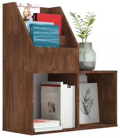 barna tölgyszínű szerelt fa újságtartó gyerekeknek 71x30x78,5cm