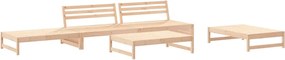 vidaXL 5 részes tömör fenyőfa kerti ülőgarnitúra