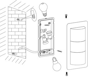 Eglo 98086 - Kültéri fali lámpa  CISTIERNA 2xE27/10W/230V IP44 antacit