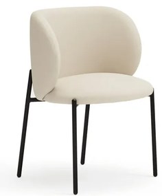 Fehér kárpitozott étkezőfotel szett 2 db-os Mogi – Teulat