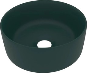 vidaXL kerek matt sötétzöld kerámia luxus mosdókagyló 40 x 15 cm