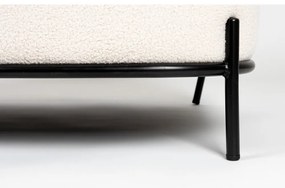 Krémszínű buklé kanapé 125 cm Polly – White Label