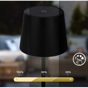 Briloner 7423015 - LED Dimmelhető asztali lámpa LED/2,6W/5V IP44 fekete