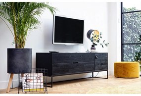 Fekete kőrisfa TV-állvány 180x61x44 cm Silas – WOOOD