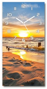 Négyszögletes fali üvegóra Sunset tengeren pl_zsp_30x60_f_67409658