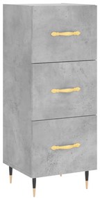 betonszürke szerelt fa magasszekrény 34,5x34x180 cm