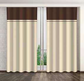 Krémes dekoratív függönyök a hálószobához Hossz: 270 cm